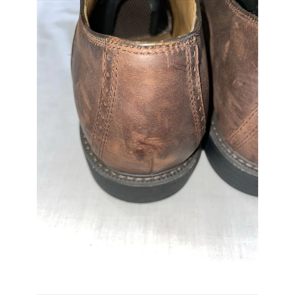 Johnston & Murphy XC4 Sheepskin Wingtip Oxfords Mens Size 13 M Brown Leather